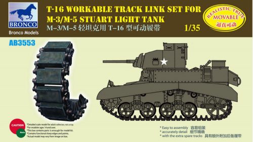 Bronco T-16 Workable Track Set f.M-3/M-5 Stuart 1:35 (AB3553)