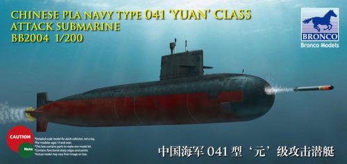 Bronco Chinese PLA Navy Yuan Class Attack Subm Submarine 1:200 (BB2004)