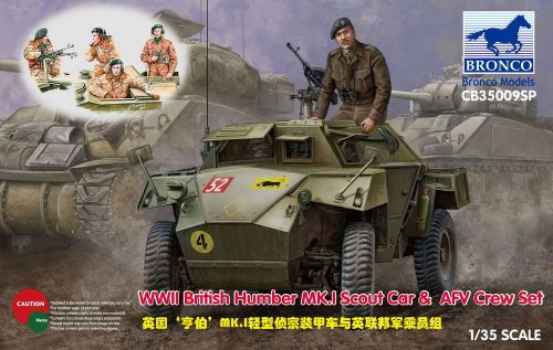 Bronco WWII British Humber MK.I Scout Car & AFV Crew Set 1:35 (CB35009SP)