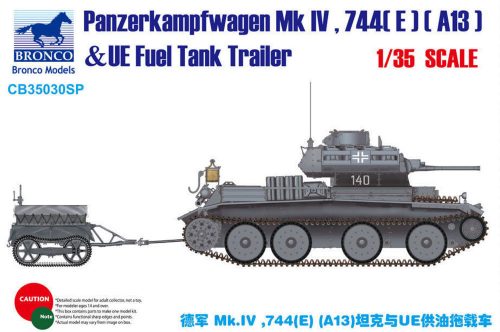 Bronco Panzerkampfwagen Mk.IV,744(E)(A13)& UE Trailer 1:35 (CB35030SP)