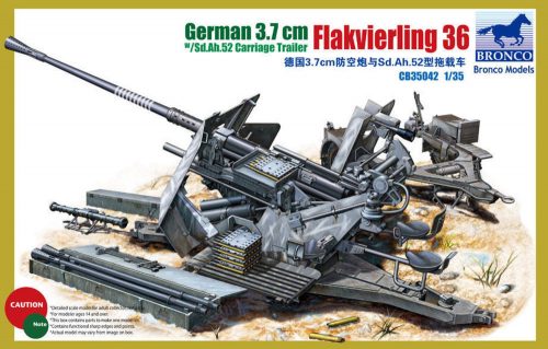 Bronco German 3.7cm Flak36 1:35 (CB35042)