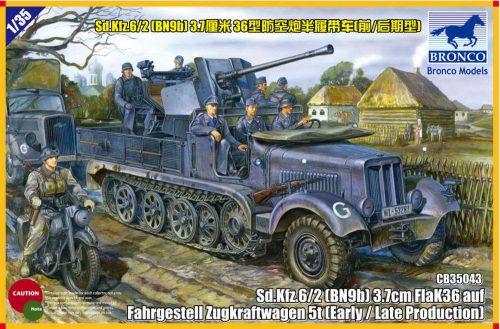 Bronco Sd.kfz 6/2 5t 3.7cm Flak36 half-trackBN9 Early/Late Prod. 1:35 (CB35043)