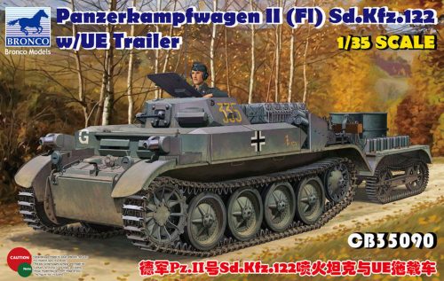 Bronco PzKpfw.II(F)Sd.Kfz.122 w/UE Trailer 1:35 (CB35090)