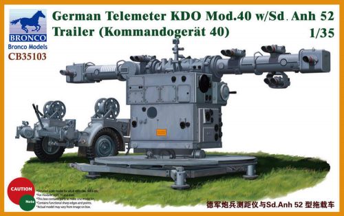 Bronco German Telemeter KDO Mod.40 w/Sd.Anh 52 Trailer (Kommando-Gerät 40) 1:35 (CB35103)