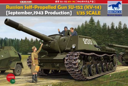 Bronco Russian Self-Propelled Gun SU-152(KV-14) -September 1943 Produktion- 1:35 (CB35109)