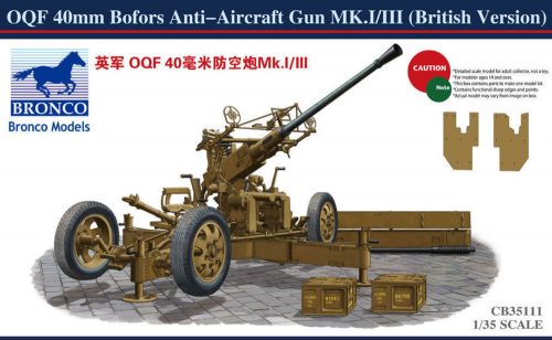 Bronco OQF 40mm Bofors Anti-aircraft Gun(Britis 1:35 (CB35111)