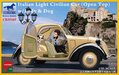 Bronco Italian Light Civilian Car(Open Top) w/Lady & Dog 1:35 (CB35165)