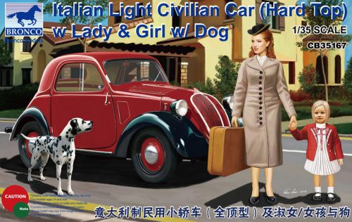 Bronco Italian Light Civilian Car (Hard Top) w/Lady & Girl 1:35 (CB35167)