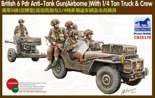 Bronco 6 Pdr Anti-Tank Gun(Airborne)With 1/4Ton 1:35 (CB35170)