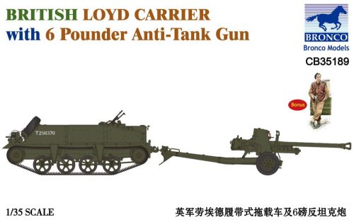 Bronco British Loyd Carrier with 6 Poundener Anti-Tank Gun 1:35 (CB35189)