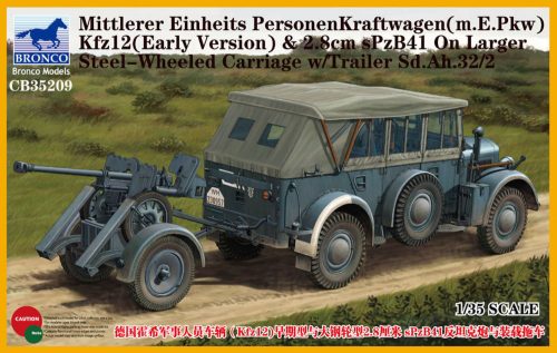 Bronco Mittlerer Einheits PersonenKraftwagen (m.E.PKW)Kfz12(Early Version)&2,8cmSPz 1:35 (CB35209)