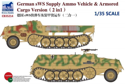 Bronco German sWS Supply Ammo Vehicle & Armored Cargo Version (2 in 1) 1:35 (CB35214)