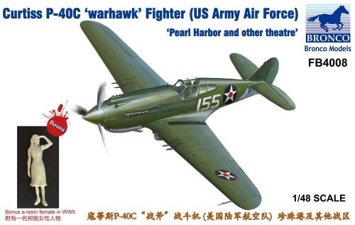 Bronco Curtiss P-40C'Warhawk'Fighter (US Army Air Force) 1:48 (FB4008)