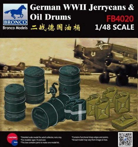 Bronco WWII German Jerry Can & Fuel Drum 1:48 (FB4020)