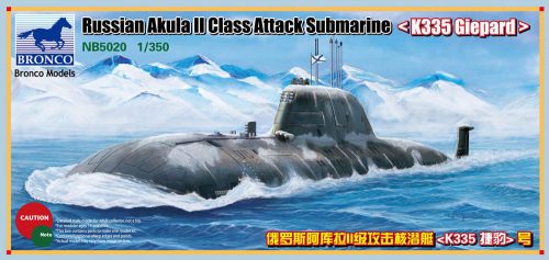 Bronco Russian Akula II Class Attack Submarine 'K335 Giepard' 1:350 (NB5020)