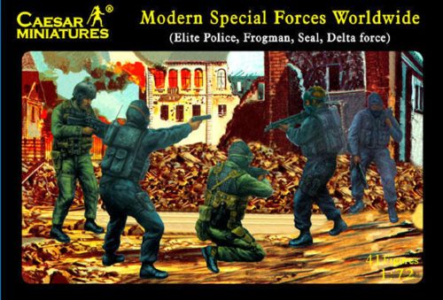 Caesar Miniatures Modern Special Forces (Elite Police, Frogman, Seal, Delta Force) 1:72 (H061)