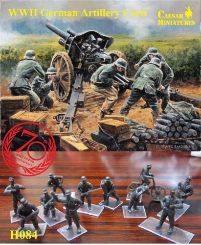 Caesar Miniatures WWII German Artillery Howitzer Crew 1:72 (H084)
