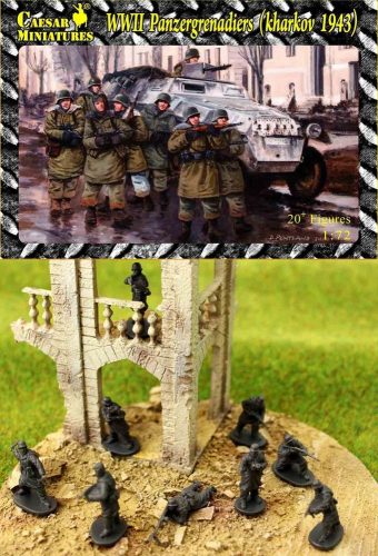 Caesar Miniatures WWII Panzergrenadiers, Kharkov 1943 1:72 (HB01)