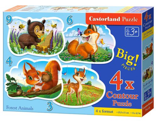 Castorland Forest Animals, Puzzle 3+4+6+9 db-os (B-005079)