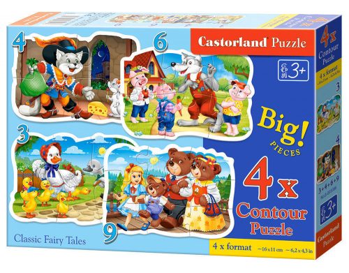 Castorland Classic Fairy Tales,Puzzle 3+4+6+9 db-os (B-005086)