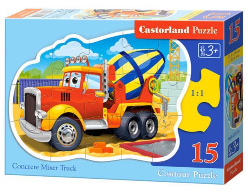 Castorland Concrete Mixer Truck, Puzzle 15 db-os (B-015191)