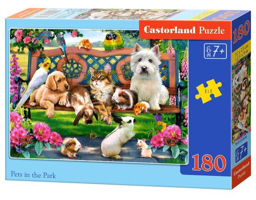 Castorland Pets in the Park, Puzzle 180 db-os (B-018444)