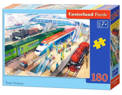 Castorland Train Station Puzzle 180 db-os (B-018475)