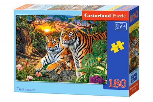 Castorland Tiger Family Puzzle 180 db-os (B-018482)