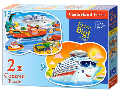 Castorland Sea Adventures, 2 x Puzzle (9+15) db-os (B-020102)