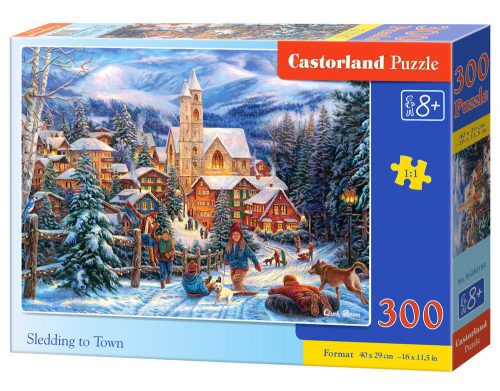 Castorland Sledding in Town, Puzzle 300 db-os (B-030194)