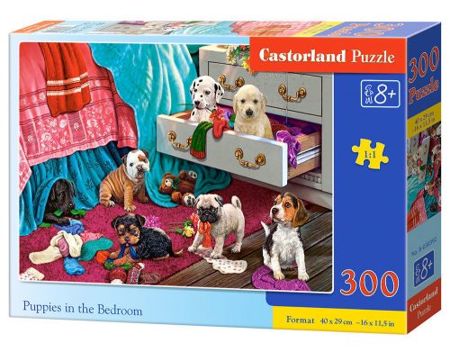 Castorland Puppies in the Bedroom, Puzzle 300 db-os (B-030392)