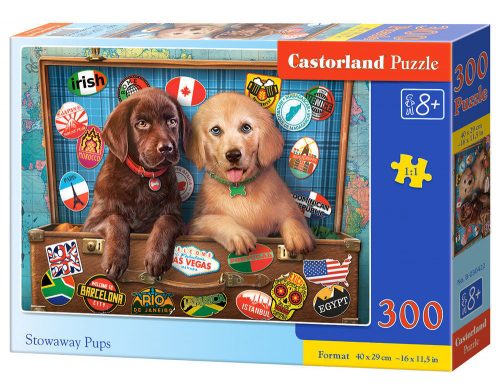 Castorland Stowaway Pups, Puzzle 300 db-os (B-030422)