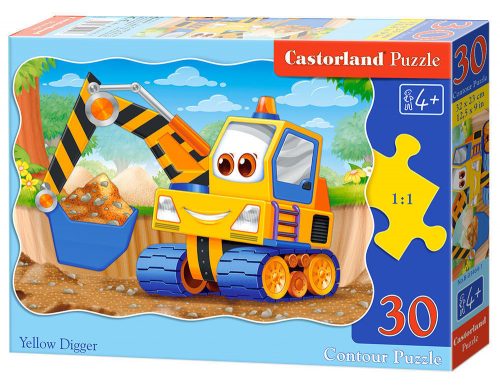 Castorland Yellow Digger, Puzzle 30 db-os (B-03464-1)