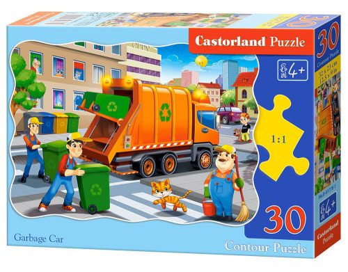 Castorland Garbage Car, Puzzle 30 db-os (B-03778-1)