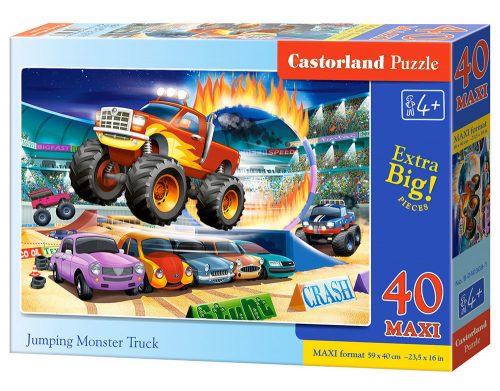 Castorland Jumping Monster Truck, Puzzle 40 db-os maxi (B-040308-1)