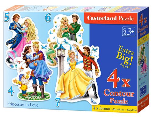 Castorland Princesses in Love,Puzzle 4+5+6+7 db-os (B-04461-2)