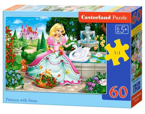 Castorland Princess with Swan, Puzzle 60 db-os (B-066056)