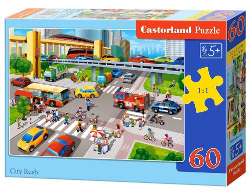 Castorland City Rush, Puzzle 60 db-os (B-066131)