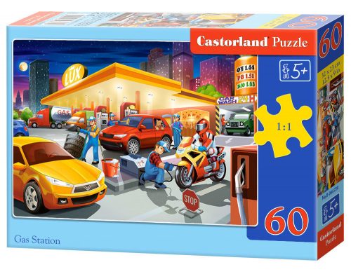 Castorland Gas Station , Puzzle 60 db-os (B-066230)