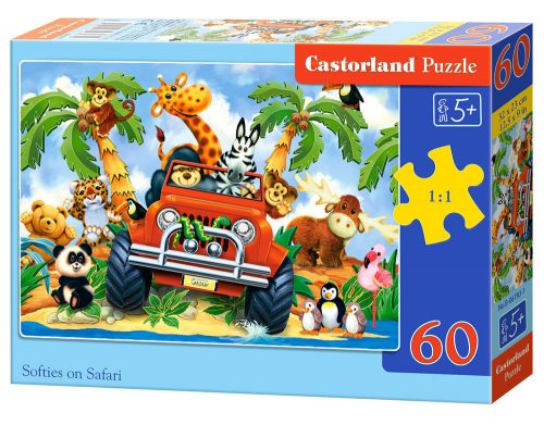 Castorland Softies on Safari, Puzzle 60 db-os (B-06793-1)