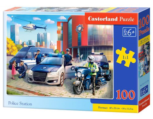 Castorland Police Station Puzzle 100 db-os (B-111176)