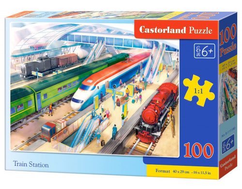 Castorland Train Station Puzzle 100 db-os (B-111190)