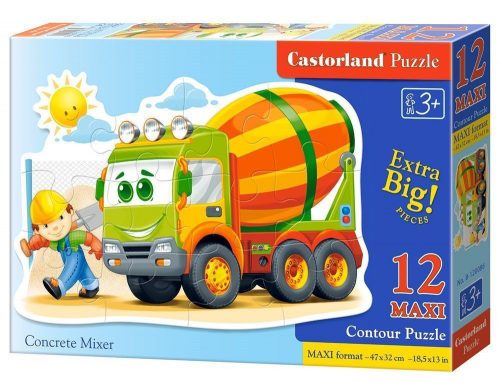 Castorland Concrete Mixer , Puzzle 12 db-os maxi (B-120086)