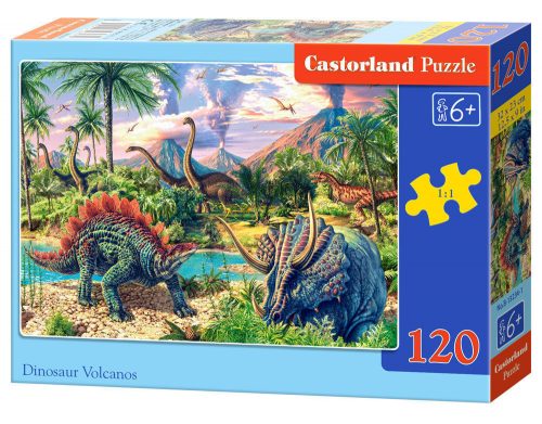 Castorland Dinosaur Volcanos, Puzzle 120 db-os (B-13234-1)