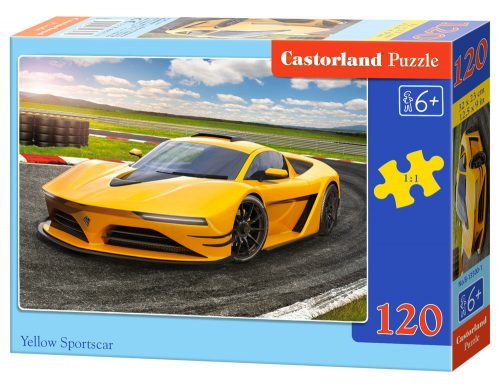 Castorland Yellow Sportscar, Puzzle 120 db-os (B-13500-1)