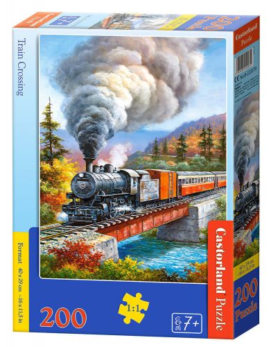 Castorland Train Crossing, Puzzle 200 db-os (B-222070)