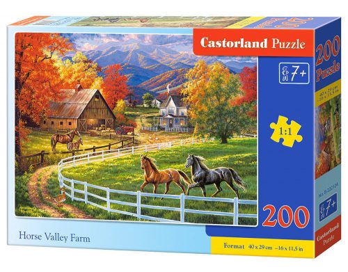 Castorland Horse Valley Farm, Puzzle 200 db-os (B-222124)