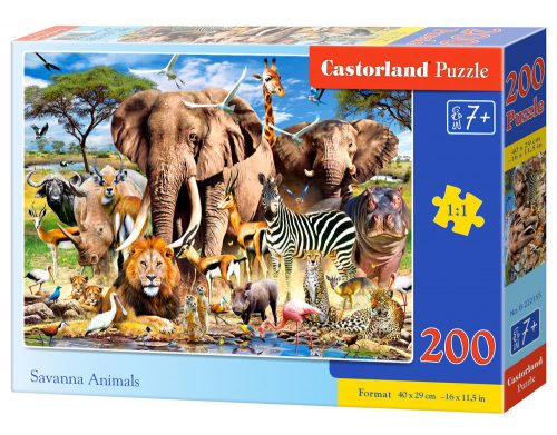 Castorland Savanna Animals Puzzle 200 db-os (B-222155)