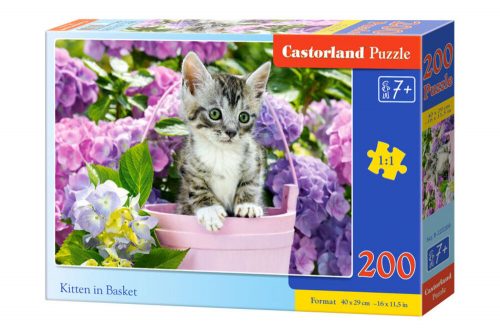 Castorland Kitten in Basket Puzzle 200 db-os (B-222209)