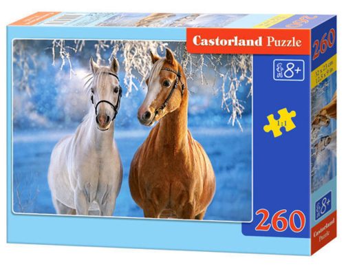 Castorland The Winter Horses, Puzzle 260 db-os (B-27378-1)